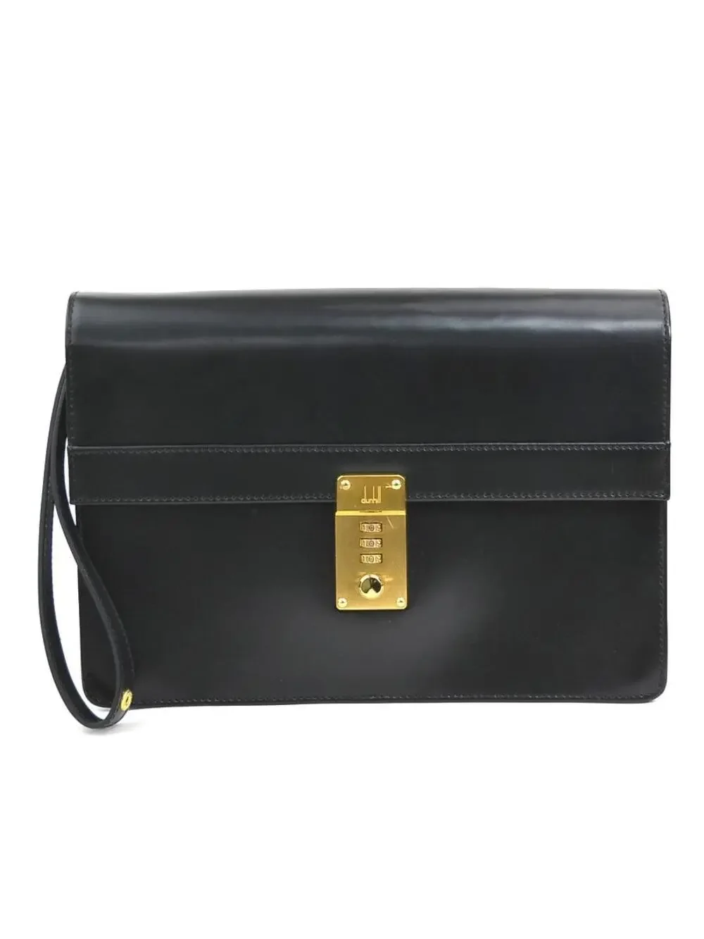 Auth Dunhill Clutch Bag Black #308764D89B